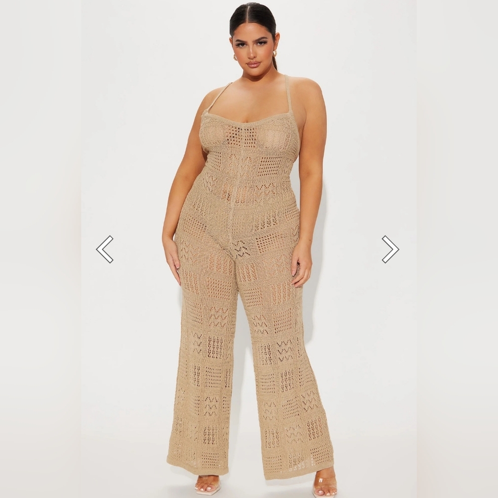 New with tags 3x crochet jumpsuit